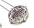 Sterling Round Jerusalem Cross Opening Magnetic Necklace